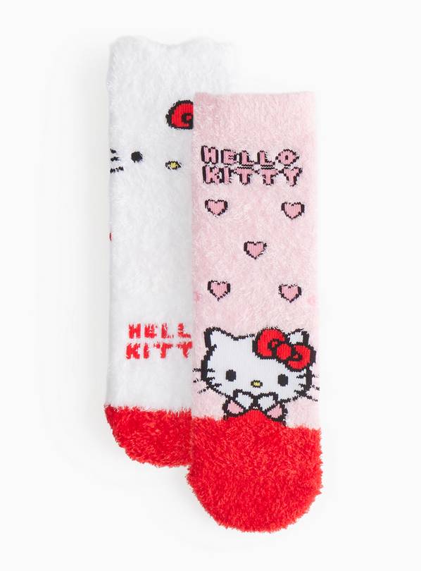 Hello Kitty Printed Cosy Socks 2 Pack 4-5.5